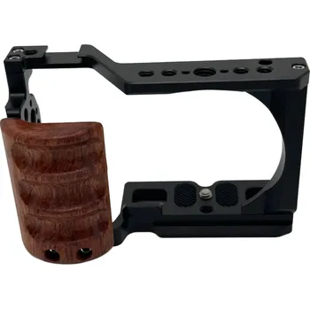 Klec pro fotoaparát Sony ZV-E10 s dřevěnou rukojetí