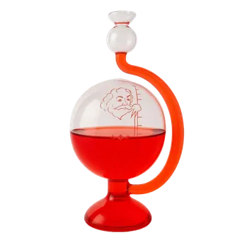 Meteostanice Skleněný kapalinový barometr Goethe červený