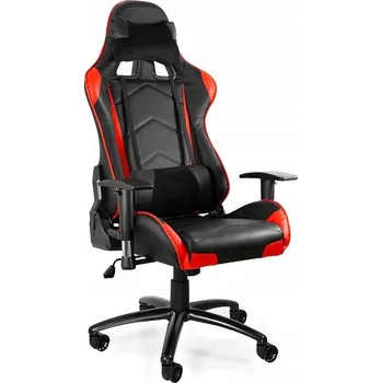 Herní židle Herní křeslo Unique V5 umělá kůže černo-červené