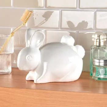 3Pagen Zásobník na vatové tampony Zajíček 18 x 12 x 7,5 cm