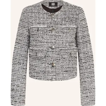 Riani Dámská Buklé Bunda S Třpytivou Přízí, šedá / černá /...