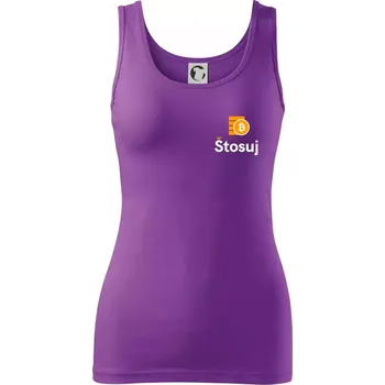 Dámské tričko Štosuj - Logo na prso + záda - Dámské tílko - 2XL ( Fialová )