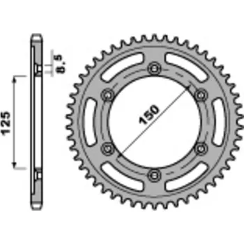 Nářadí na motocykly Ocelová standardní zadní řetězová kola PBR 4507 - 520 4507.45.C45