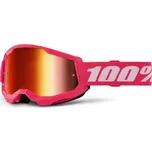 Brýle 100% Strata 2 Pink/Mirror Red Lens