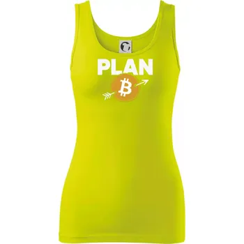 Dámské tričko PLAN ₿ - Dámské tílko - XL ( Limetková )