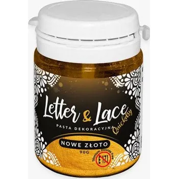 Jedlá dekorace na dort Hotová hmota na krajku Food Colours New Gold (90 g)