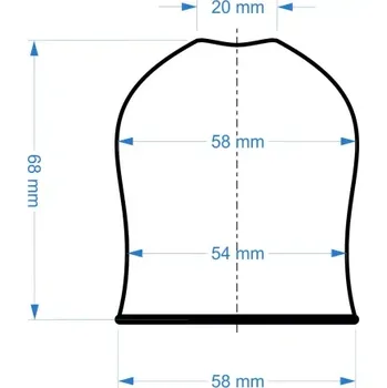 Baňkování Masážní baňka skleněná bez olivky pr. 58 mm