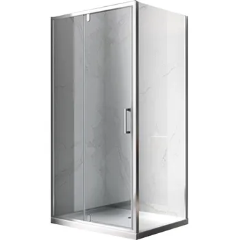 BPS-koupelny Obdélníkový sprchový kout HYD-OK06B 100x80 chrom/transparent - bez vaničky