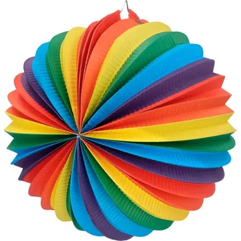Karnevalový kostým Papírový lampion rainbow 25 cm