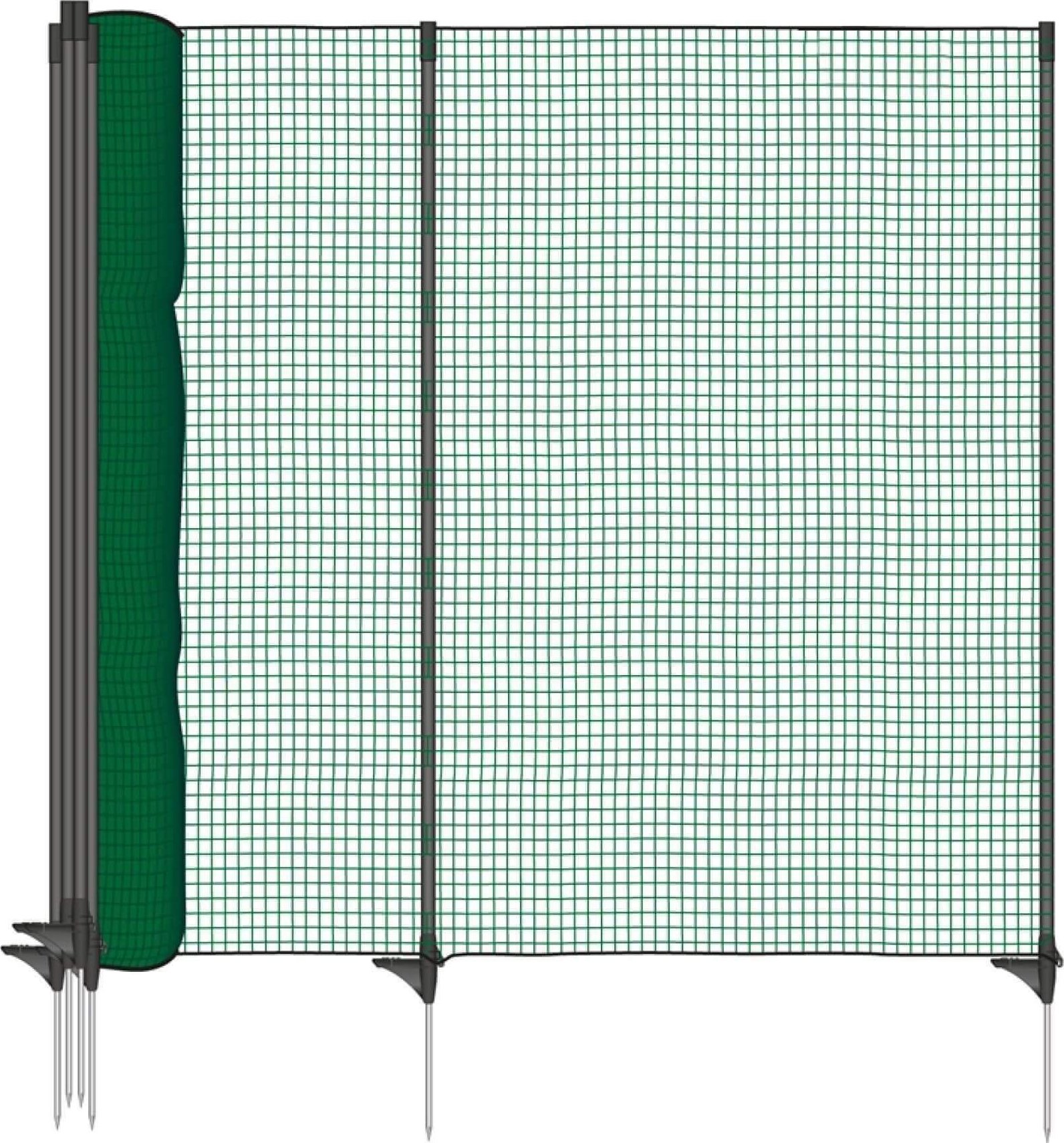 Univerzální zelená ohradníková síť, nevodivá FIX, délka 15 m, výška 90 cm