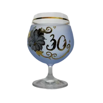 Sklenice Sklenka k výročí 30 let - modrá
