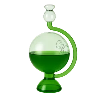 Barometr Skleněný barometr na stůl Goethe zelený
