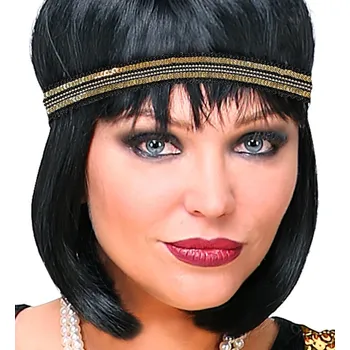 Karnevalový kostým Čelenka Retro charleston zlato - černá