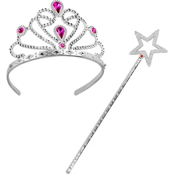 Karnevalový kostým Sada princezna korunka a hůlka