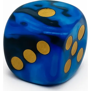 Hrací kostka Hrací kostka modro-zlatá
