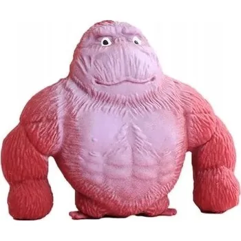 Figurka Gorila antistresová natahovací hračka 10 cm - červená