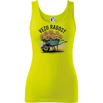 Dámské tričko Vezu radost - kolečko - Dámské tílko - XS ( Limetková )