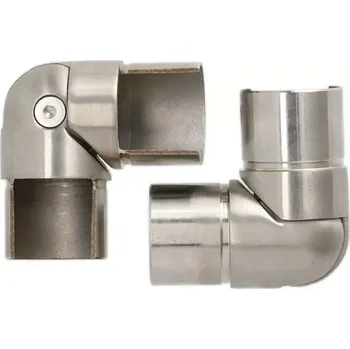 LED páska Kloubová spojka madla C o 90-180°, materiál nerezová ocel SUS316, kartáčovaný povrch (#320), včetně 2 ks hliníkových světlotěsných konektorů