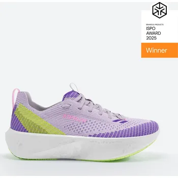 Dámská běžecká obuv KIPRUN Dámské běžecké boty KipX 40 FIALOVÁ|ZELENÁ|ŽLUTÁ