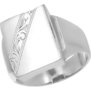 Prsten Argento 72939 Stříbrný prsten - pečetní, s ručním gravírem | Velikost prstenu: 61mm