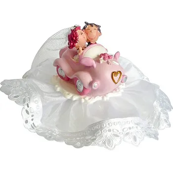 Svatební dekorace Ženich a nevěsta Automobile 16cm 1 ks/figurka