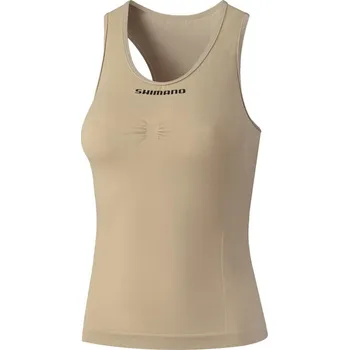 cyklistický dres SHIMANO Cyklistické triko bez rukávů - VERTEX SL - béžová L-XL