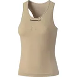 SHIMANO Cyklistické triko bez rukávů - VERTEX SL - béžová