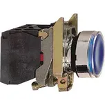 Schneider xB4BW36B5 Ovládač stiskací prosvětlený,lícující,1 Z+1V,24V,modrý