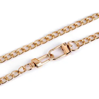 Řetízek na kabelky s karabinou délka 125 cm, šíře 6 mm, barva 1 žluté zlato