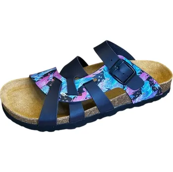 Dámské pantofle Bio Life Valeria dámské zdravotní pantofle modrá pírka Barva: Modrá, Velikost: 41