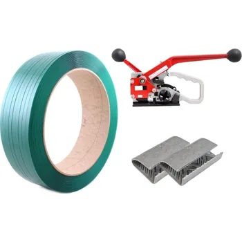 Obalový materiál Sada PET vázací pásky, páskovače a ocelových spon, šíře 16 mm
