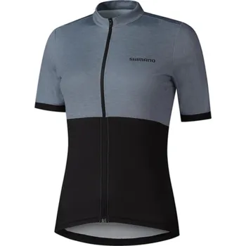 cyklistický dres SHIMANO Cyklistický dres s krátkým rukávem - ELEMENT - šedá/černá
