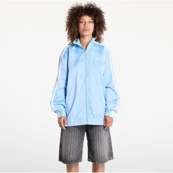 Bunda adidas Originals Satin Firebird Track Top Ruffle 3-Stripes Clear Sky XS