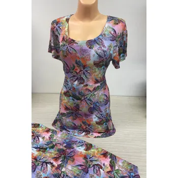 Dámské šaty Dvoudílné šaty kostýmek MIHA, Barva Fialová, Velikost XXXL 54, Materiál 96% Viskoza 4% Lycra