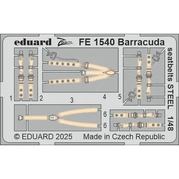 Plastikový model Eduard 1/48 Barracuda seatbelts STEEL (TRUMPETER)