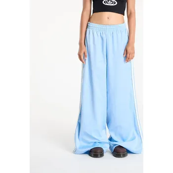 Dámské kalhoty Kalhoty adidas Originals Satin Wide Leg Tracksuit Bottoms Ruffle 3-Stripes Clear Sky M