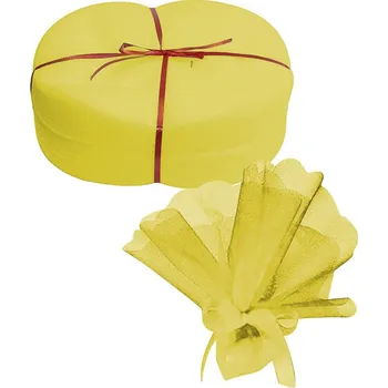Svatební dekorace Rondo tylové jednobarevné 25cm (žlutá) 25ks/balení