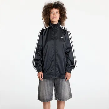 Bunda adidas Originals Satin Firebird Track Top Ruffle 3-Stripes Black XS