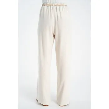 Pánské kalhoty CLICK Kalhoty z materiálu 30-434 Écru Modern Relaxed Fit 46