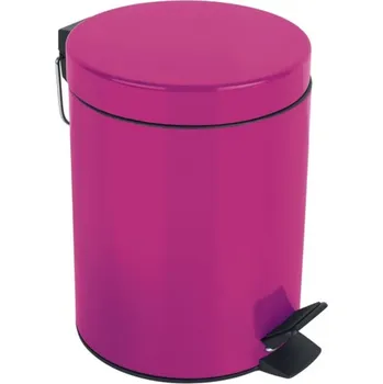 Odpadkový koš Spirella pedálový odpadkový koš Sydney, tmavě růžový, ocel, 3 l
