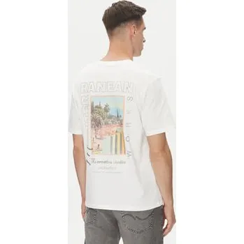 Pánské tričko Jack & Jones T-Shirt Almeria 12276785 Bílá Relaxed Fit XL