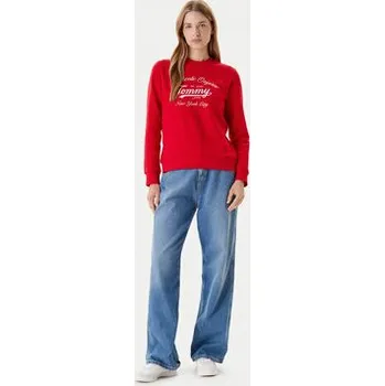 Pánská mikina Tommy Jeans Mikina Essential DW0DW20942 Červená Regular Fit M