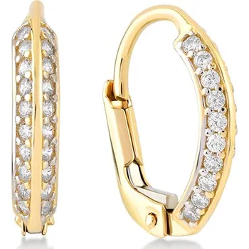 Náušnice Lillian Vassago Patentové náušnice zdobené zirkony, kombinované zlato LLV06-GER255