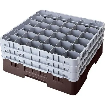 Příslušenství pro myčku Cambro Koš Camrack 36 pozic, výška sklenice 13,2 cm - Hnědá