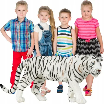 Figurka PAPO Figurky pro DĚTI Divoká ZVÍŘATA Bílý Tygr REALISTICKÉ HRAČKY