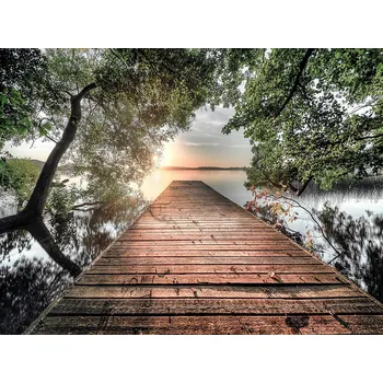 Obraz Obraz na plátně Pohled na jezero, 100 × 75 cm&nbsp;EX505