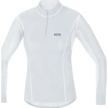 cyklistický dres GORE Cyklistické triko s dlouhým rukávem - GWS BL THERMO - bílá