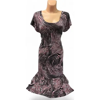 Dámské šaty Zeštíhlující šaty PLODKA, Barva Růžová, Velikost XXL50, Materiál 98% Polyester 2% Lycra