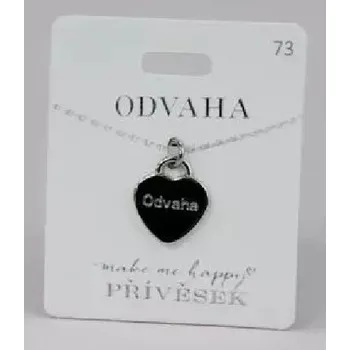 Náramek Přívěsek MAKE ME HAPPY číslo 73 Srdíčko Odvaha - Happy Spirit