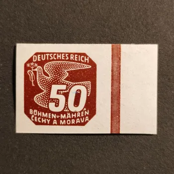 Sběratelství Známka Protektorát Č.a M., 50H, Pof.NV17*